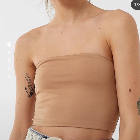Beige strapless top Clearance